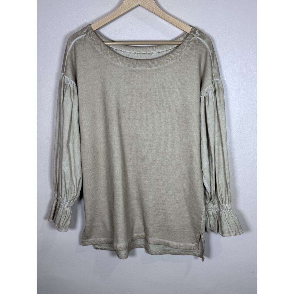Pilcro Anthropologie Womens Top Mixed Media Shirt 100% Cotton Boho S Coastal - Picture 6 of 14